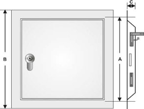 System B4 vägglucka